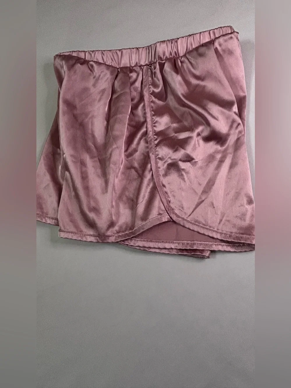 Satin Blush Pink Short Pajama Set - Women Intimates & Sleepwear Sz M